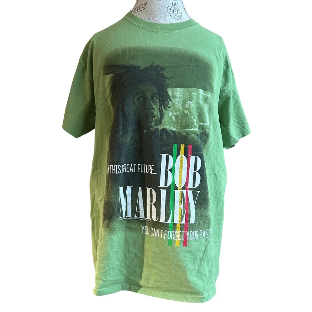 Green Bob Marley Graphic T-Shirt